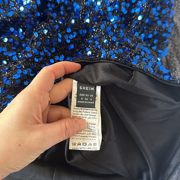 Blue SHEIN Sequin Dress - Picture 5 of 7